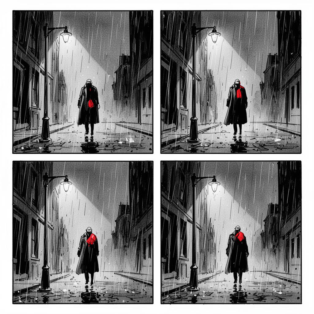 Rain Sequence — comic illustration by Patrik Szalka