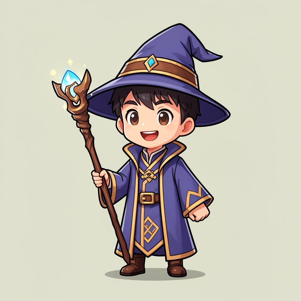 Apprentice Mage — character illustration by Patrik Szalka